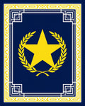 Bold Navy Yellow Star Wreath Classic Rug