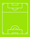 Lime Green Soccer Field Lines Rug