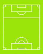 Lime Green Soccer Field Lines Rug