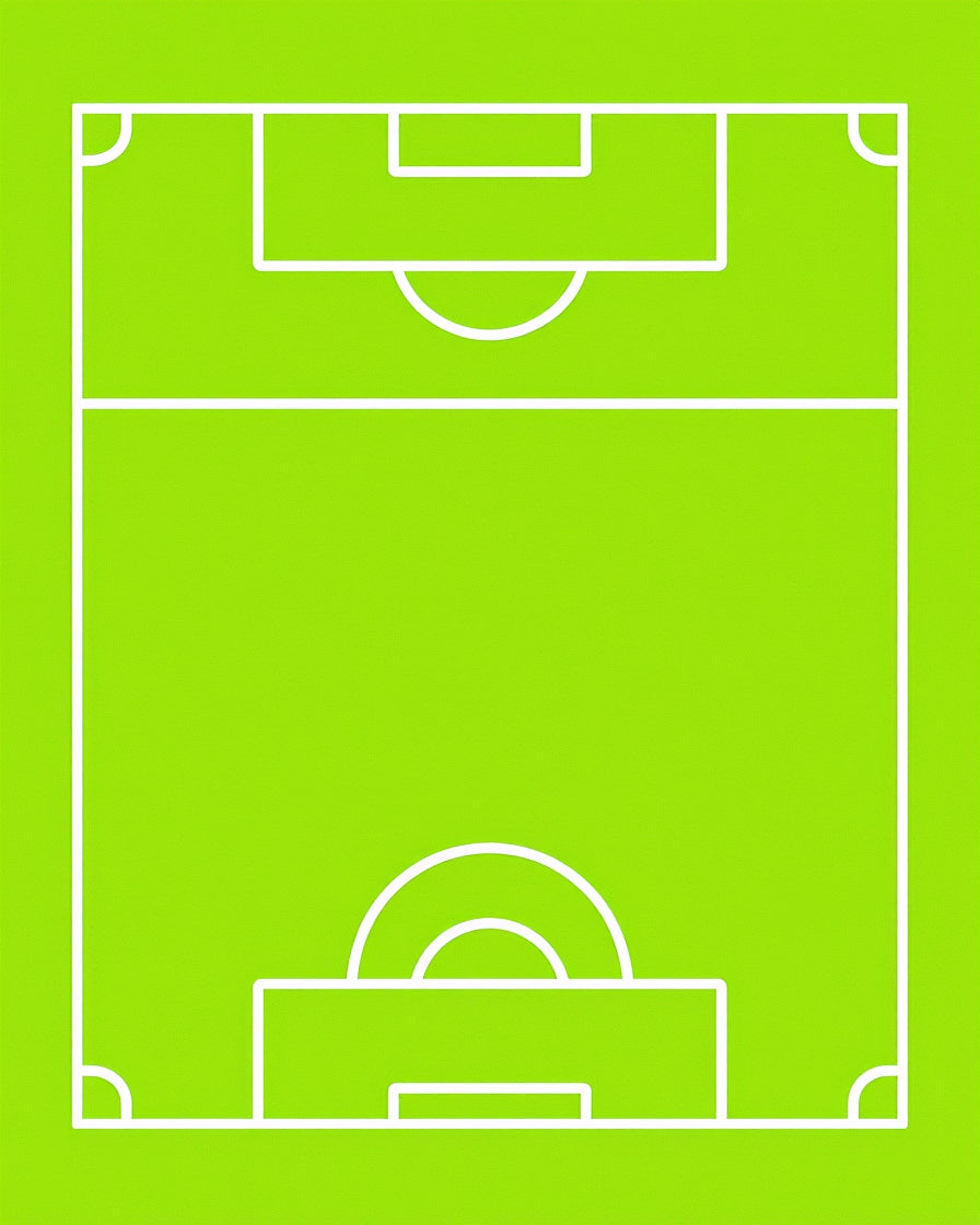 Lime Green Soccer Field Lines Rug