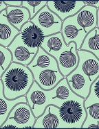 Mint Leaf Vine Floral Rug
