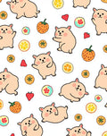 Cute Hamsters and Sweet Fruit Medley Rug