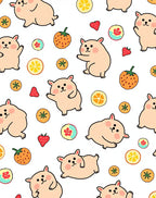 Cute Hamsters and Sweet Fruit Medley Rug