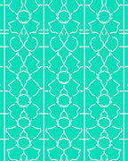 Curacao White Linked Geometric Abstraction Rug
