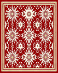 Crimson Intricate Starburst Medallion Rug