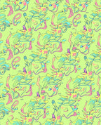 Whimsical Floral Abstract Pastel Swirl Rug