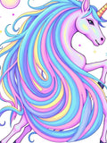 Pastel Rainbow Unicorn Mane Swirl Rug