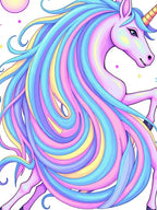 Pastel Rainbow Unicorn Mane Swirl Rug
