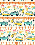 Whimsical Farm Animals And Cars Rug