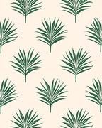 Deep Green Leafy Palm Sprays Rug