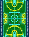 Neon Green Yellow Circuit Board Rug