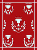 Crimson Laurel Trophy Repeating Rug