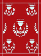 Crimson Laurel Trophy Repeating Rug
