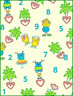 Playful Cartoon Creatures Whimsical Hearts Nature Rug