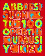 Bright Pop Art Bold Alphabet Rug