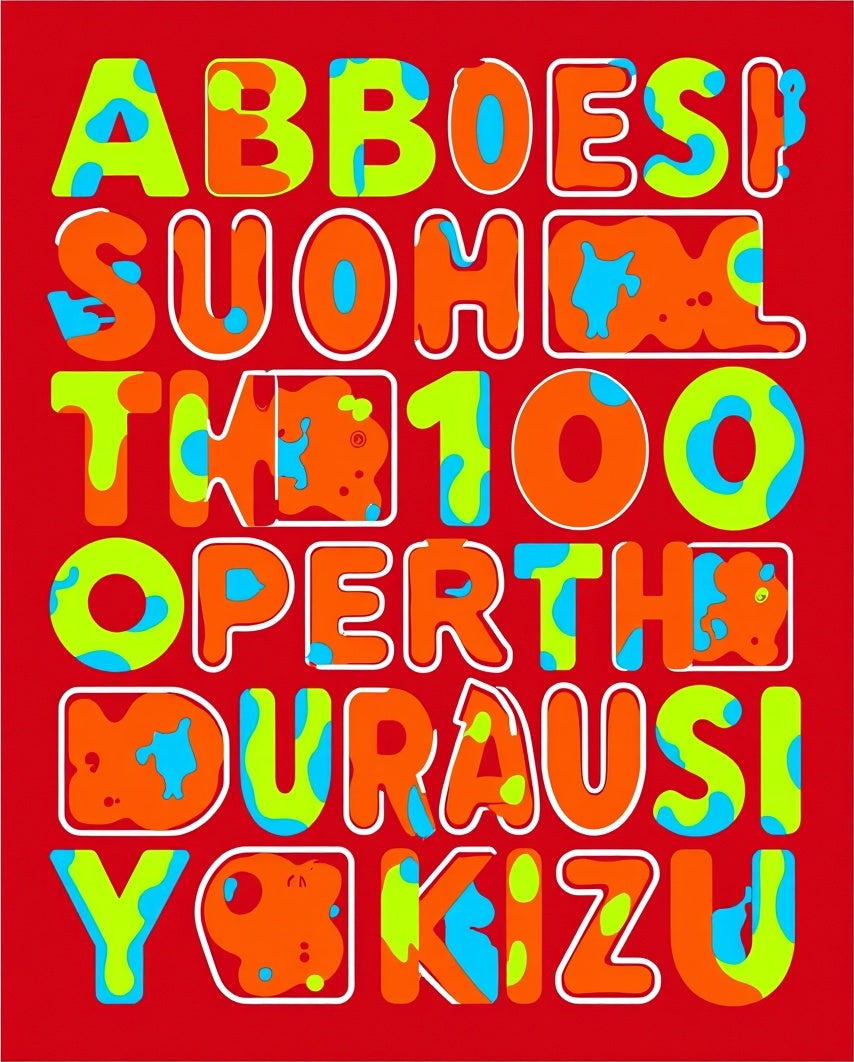Bright Pop Art Bold Alphabet Rug