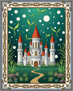 Enchanted Castle Emerald Garden Path Rug