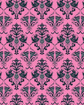 Hot Pink Baroque Floral Medallion Rug