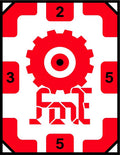 Red Gear Industrial Geometric Rug