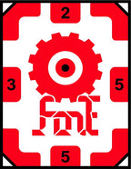 Red Gear Industrial Geometric Rug