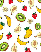 Juicy Fruit Medley Red Strawberry Banana Kiwi Rug
