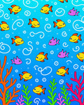 Golden Fish Pink Swirl Ocean Rug