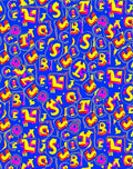 Bold Blue Alphabet Blocks Rug