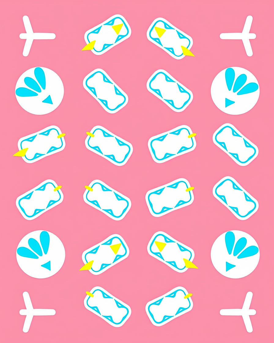 Cute Pink Airplane Cloud Motif Rug