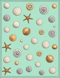 Seaside Treasures Nautilus Shell Starfish Medallion Rug