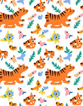 Whimsical Orange Tiger Jungle Friends Rug