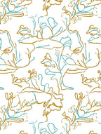 Contemporary Coral Branches Abstract Rug