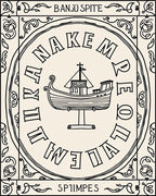 Vintage Nautical Ship Round Emblem Rug
