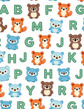 Cute Alphabet Animals Children's Rug