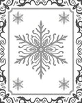 Silver Snowflake Ornate Border Rug