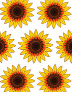 Golden Yellow Sunflowers Repeat Rug