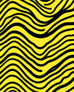 Bold Yellow Black Swirl Stripes Rug