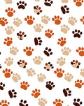 Warm Tones Paw Prints All Over Rug