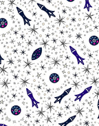 Cosmic Stars Rockets Space Exploration Rug