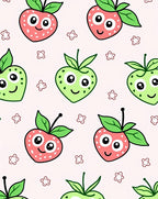 Whimsical Strawberries Green Apples Flowers Rug