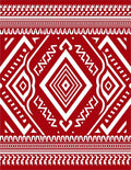 Bold Crimson Geometric Diamond Motif Rug