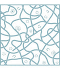 Sky Blue Abstract Intertwined Lines Rug