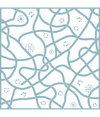 Sky Blue Abstract Intertwined Lines Rug