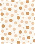 Warm Cream Polka Dot Circle Rug