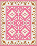 Pink Ivory Botanical Medallion Rug