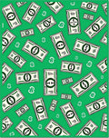 Green Dollar Bill Collage Rug
