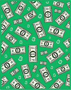 Green Dollar Bill Collage Rug