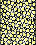 Whimsical Pale Yellow Ovoid Cluster Rug