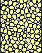 Whimsical Pale Yellow Ovoid Cluster Rug