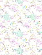 Doodle Abstract Pastel Figures Rug