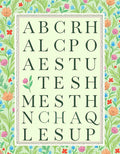 Floral Garden Alphabet Collage Rug